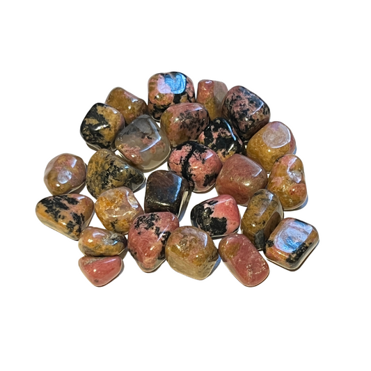Rhodonite Tumbled Gemstones - Compassion and Emotional Balance in Beautiful Pink Hues<br data-mce-fragment